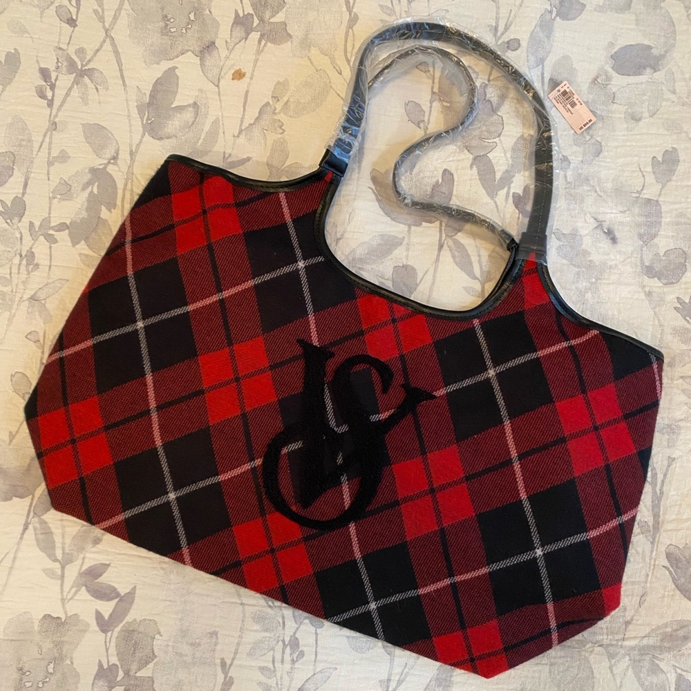NWT Victoria’s Secret Flannel Tote Bag